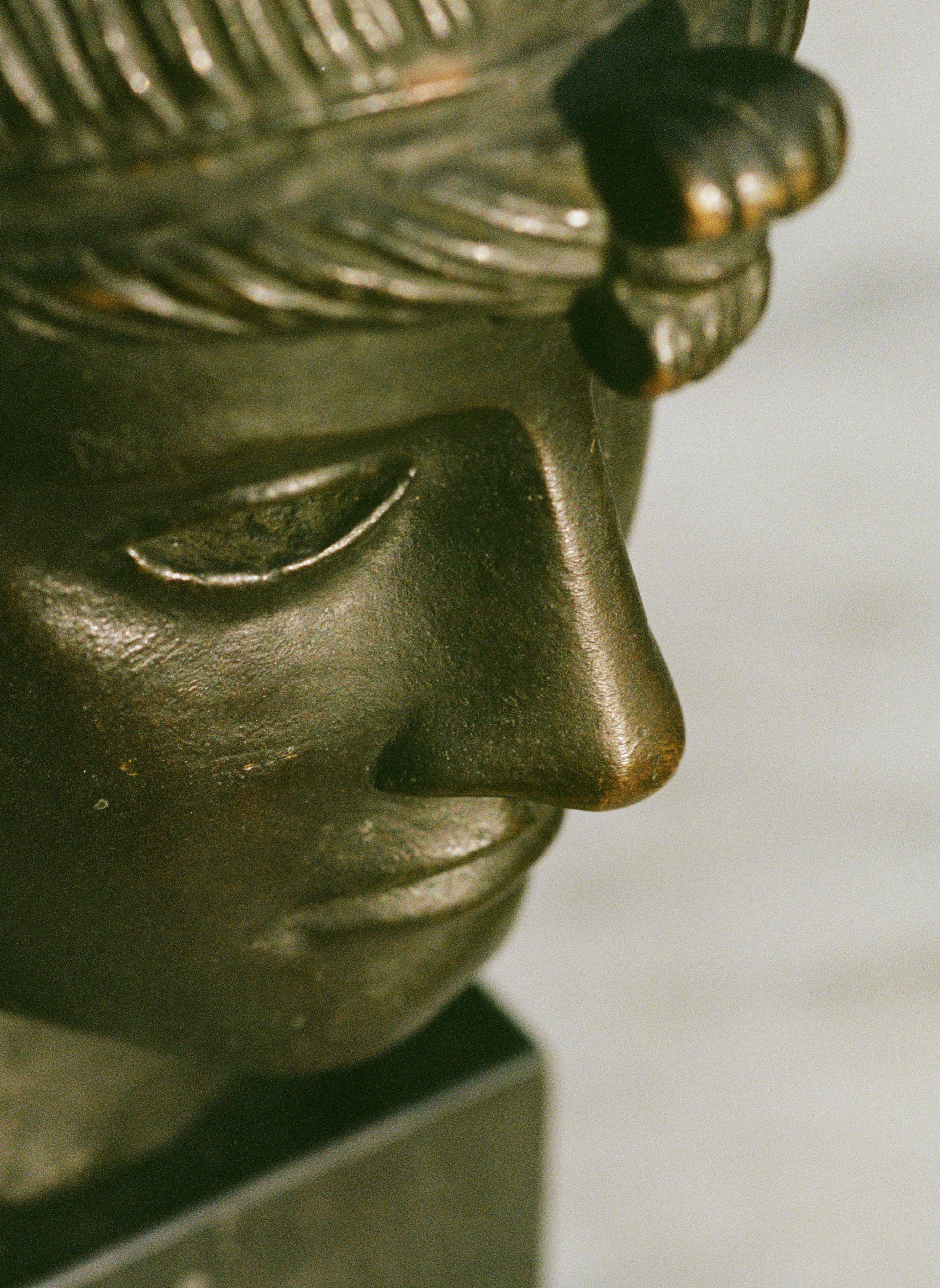 Neoclassical Bronze Bust of a Greek Youth