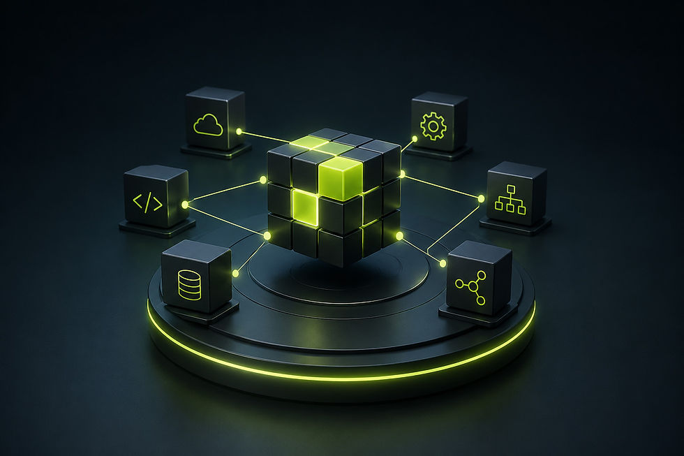 AI strategy consulting through connected digital data cubes.