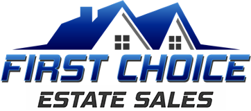 First Choice Estate Sales logo featuring a house icon and text.