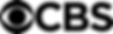 CBS logo with iconic eye symbol. Black and white logo design.