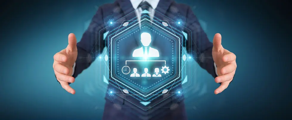 Person presenting digital team management