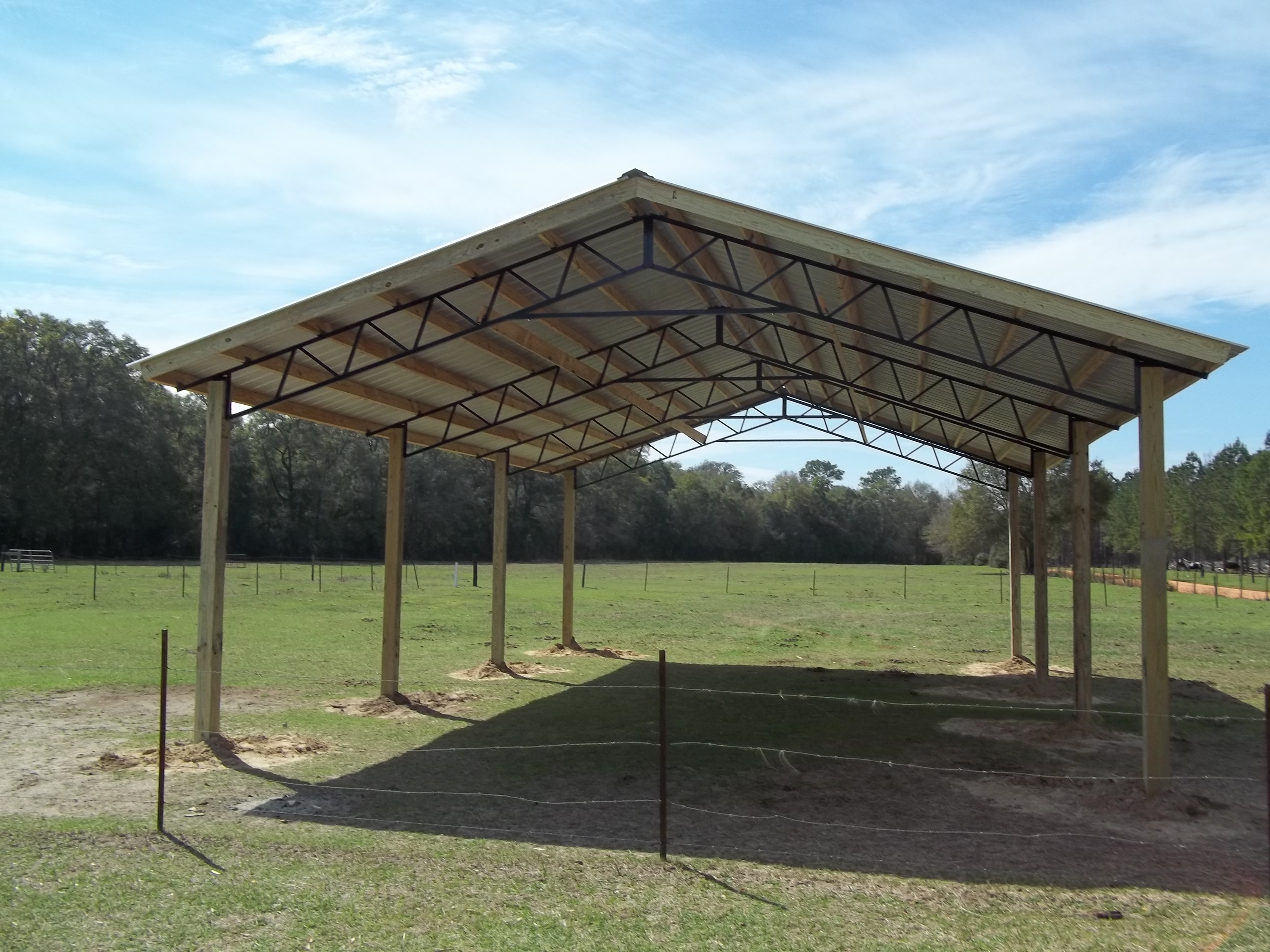 Photos Pole Barn Kits Florida Metal Trusses Backwood Buildings