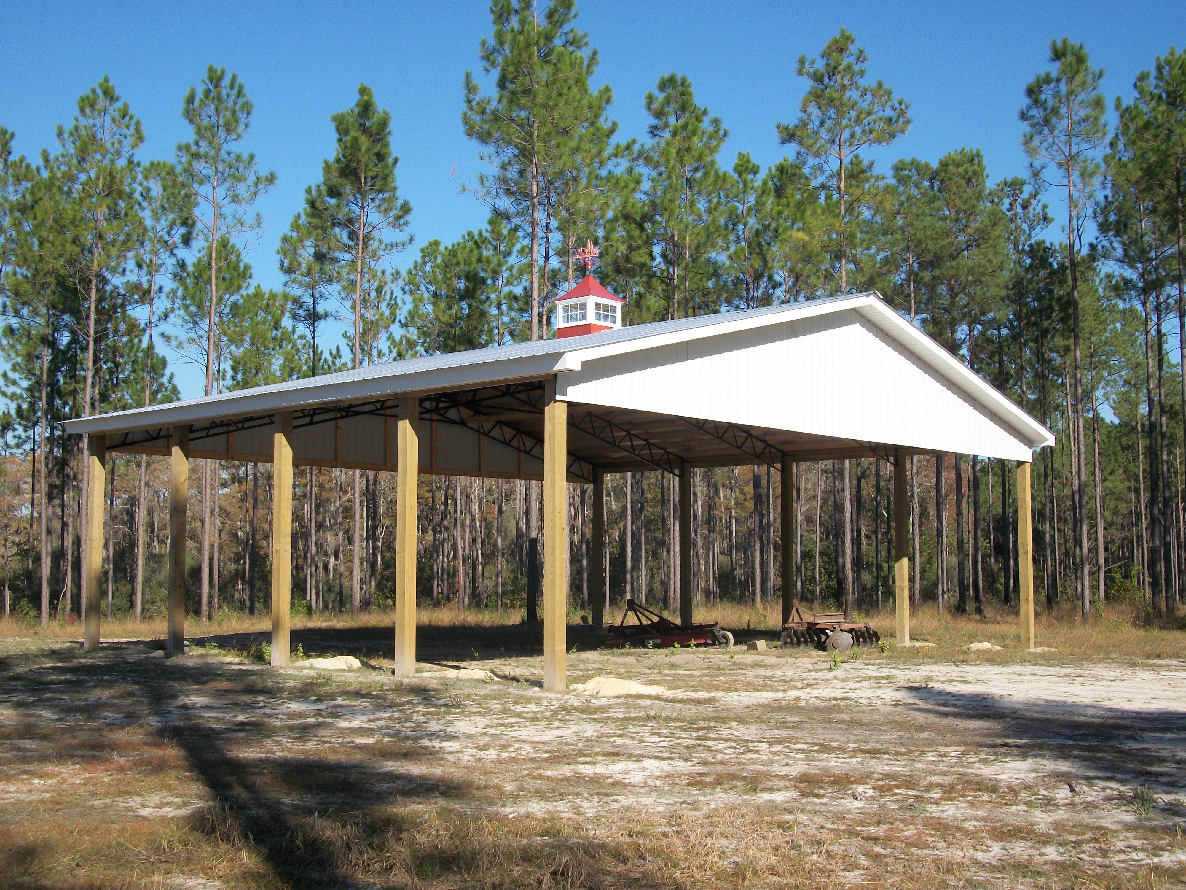 Photos Pole Barn Kits Florida Metal Trusses Backwood Buildings