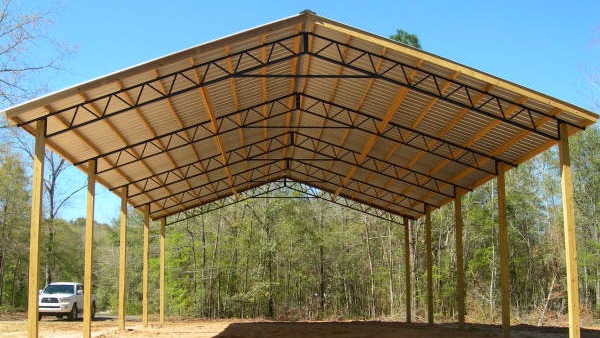 Pole Barn Kits Florida Metal Trusses Backwoods Buildings Pole Barn