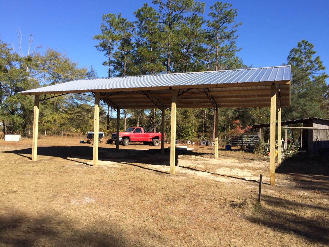 Photos Pole Barn Kits Florida Metal Trusses Backwood Buildings