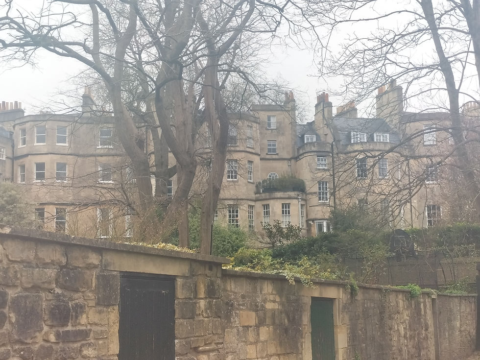 The backof 25 Gay Street from the Gravel Walk