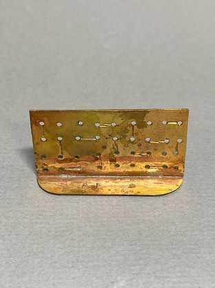 Brass practice plate drilling and soldering