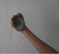 Possible design for the armrest of a walking stick, specifically tailored for people with arthritis.