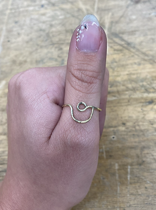 Half moon and sun ring