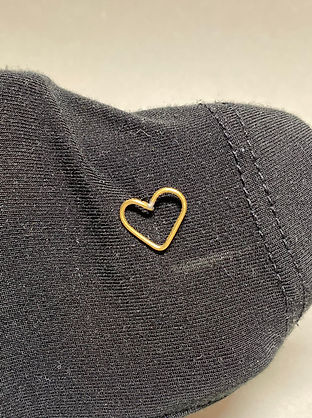 Brass heart pin