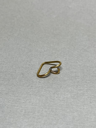 Brass heart pin