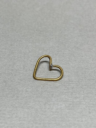 Brass heart pin