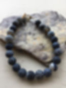 Matte blue agate