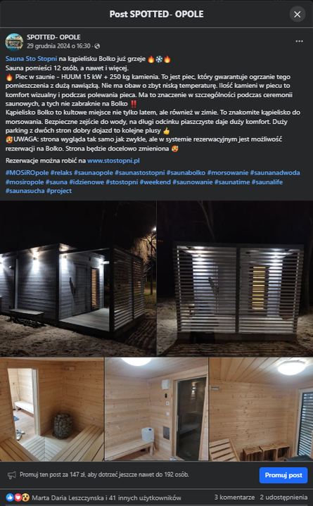 Sauna, sto, stopni, post, spotted, opole
