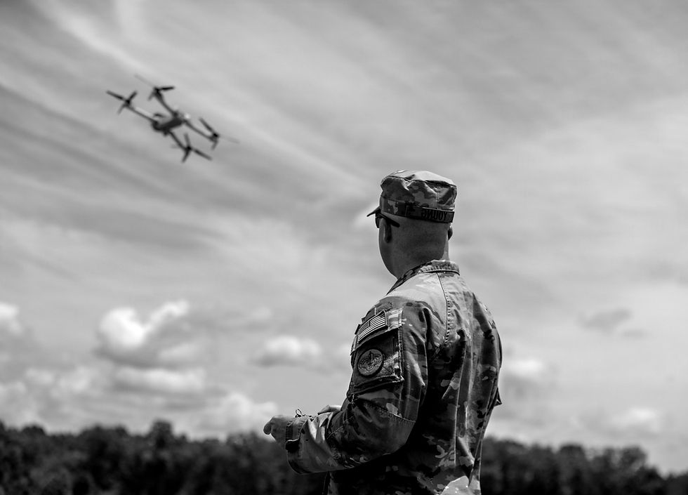 Wolfpack Strategic Solutions: Home | MISSION OVERSIGHT - Soldier in Uniform during sUAS FPV Drone Missions