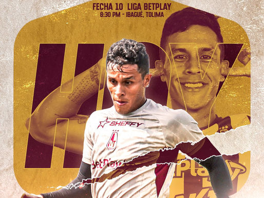 Designación arbitrales para el partido de la fecha 10 del Deportes Tolima contra Atlético Huila.