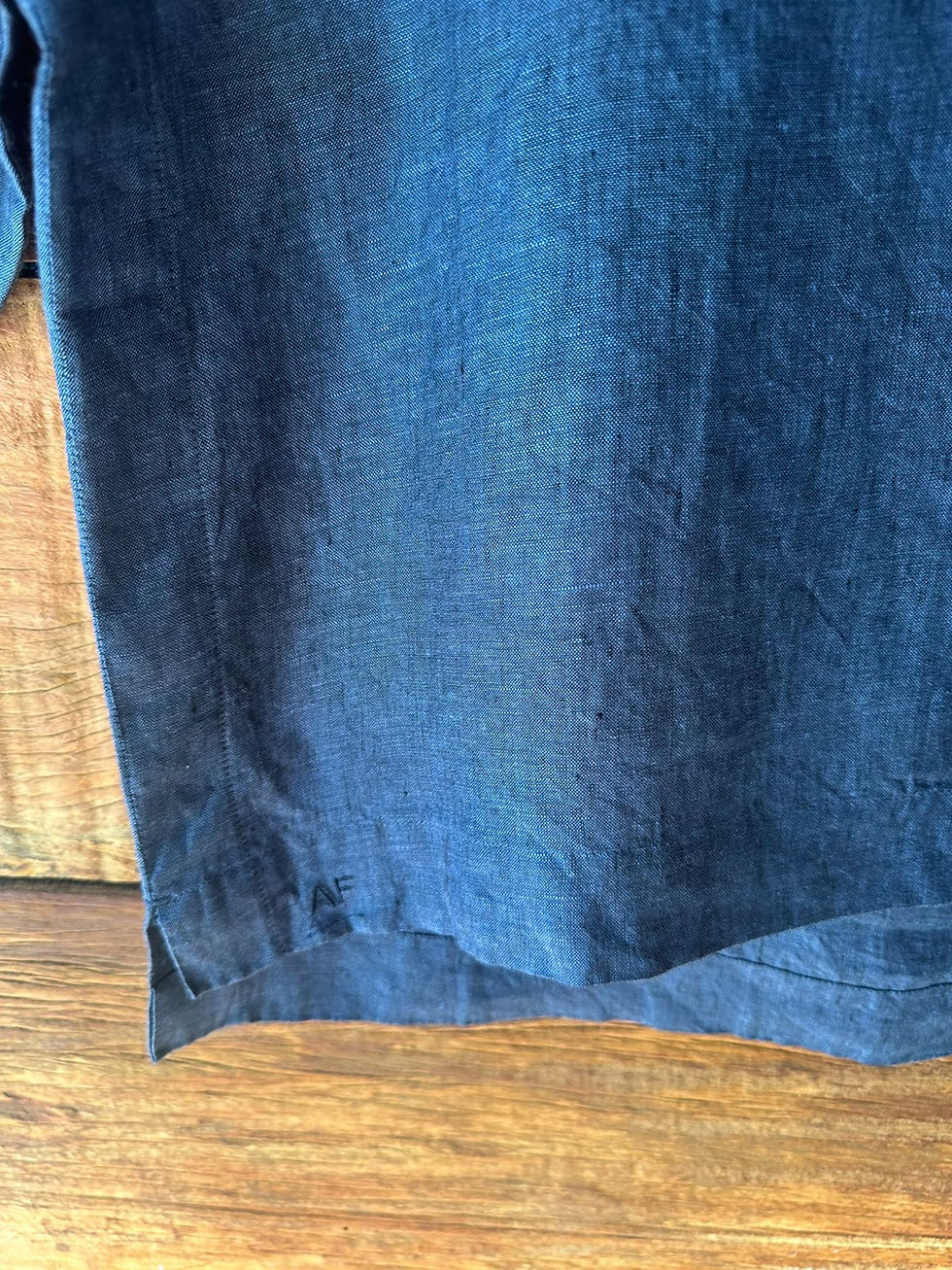 Miniatura: Camiseta de linho Azul Jeans