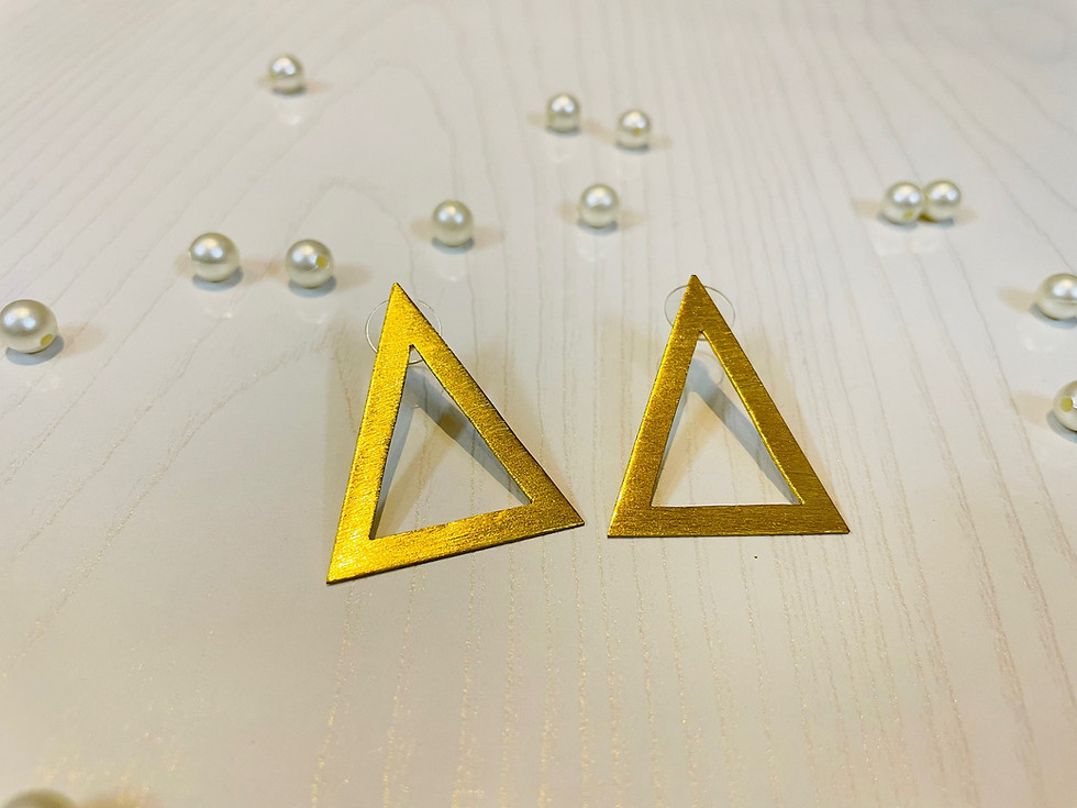 Thumbnail: TRIANGLE STUD EARRINGS