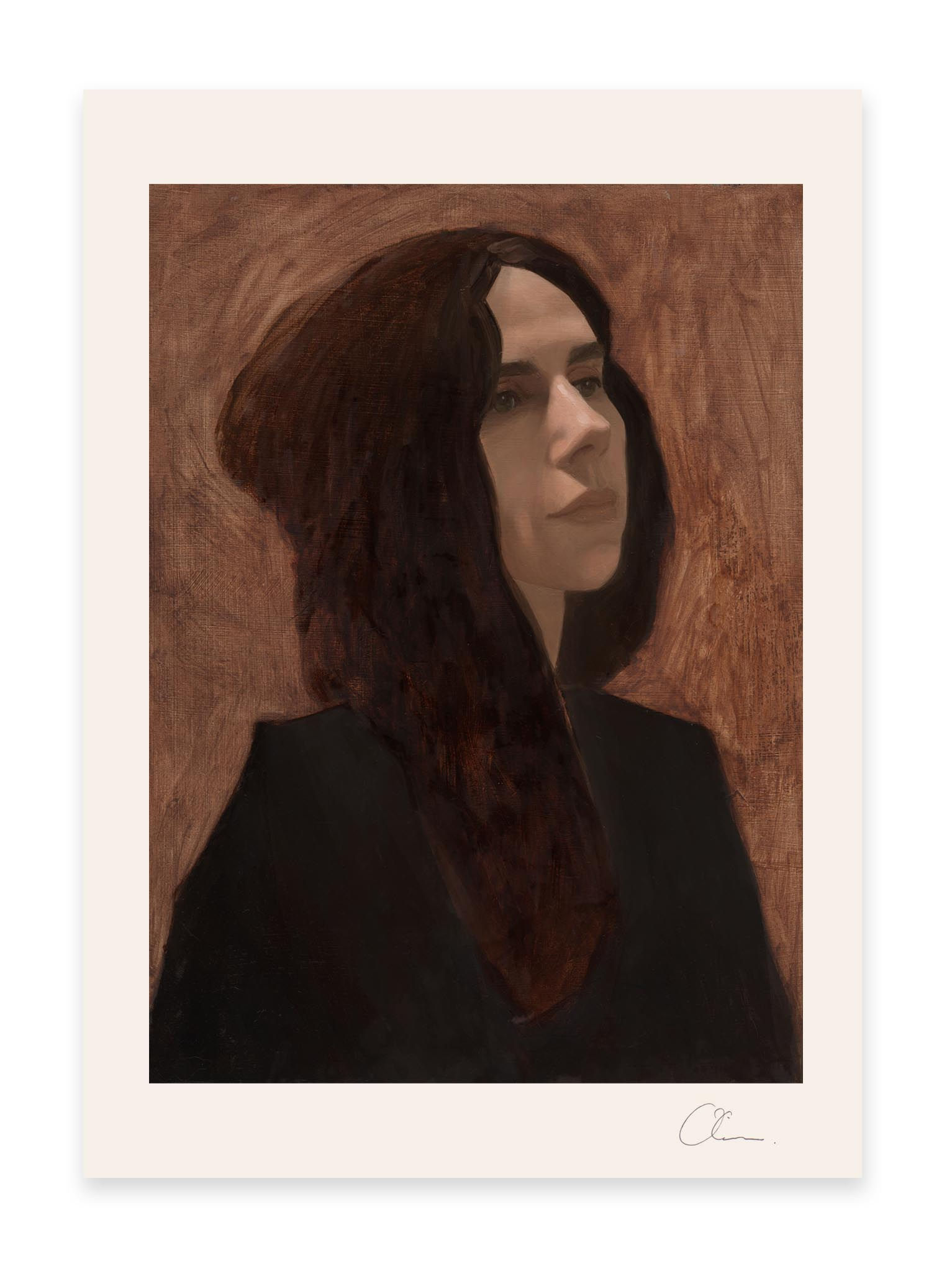 PJ Harvey Oil Study - Limited Edition print