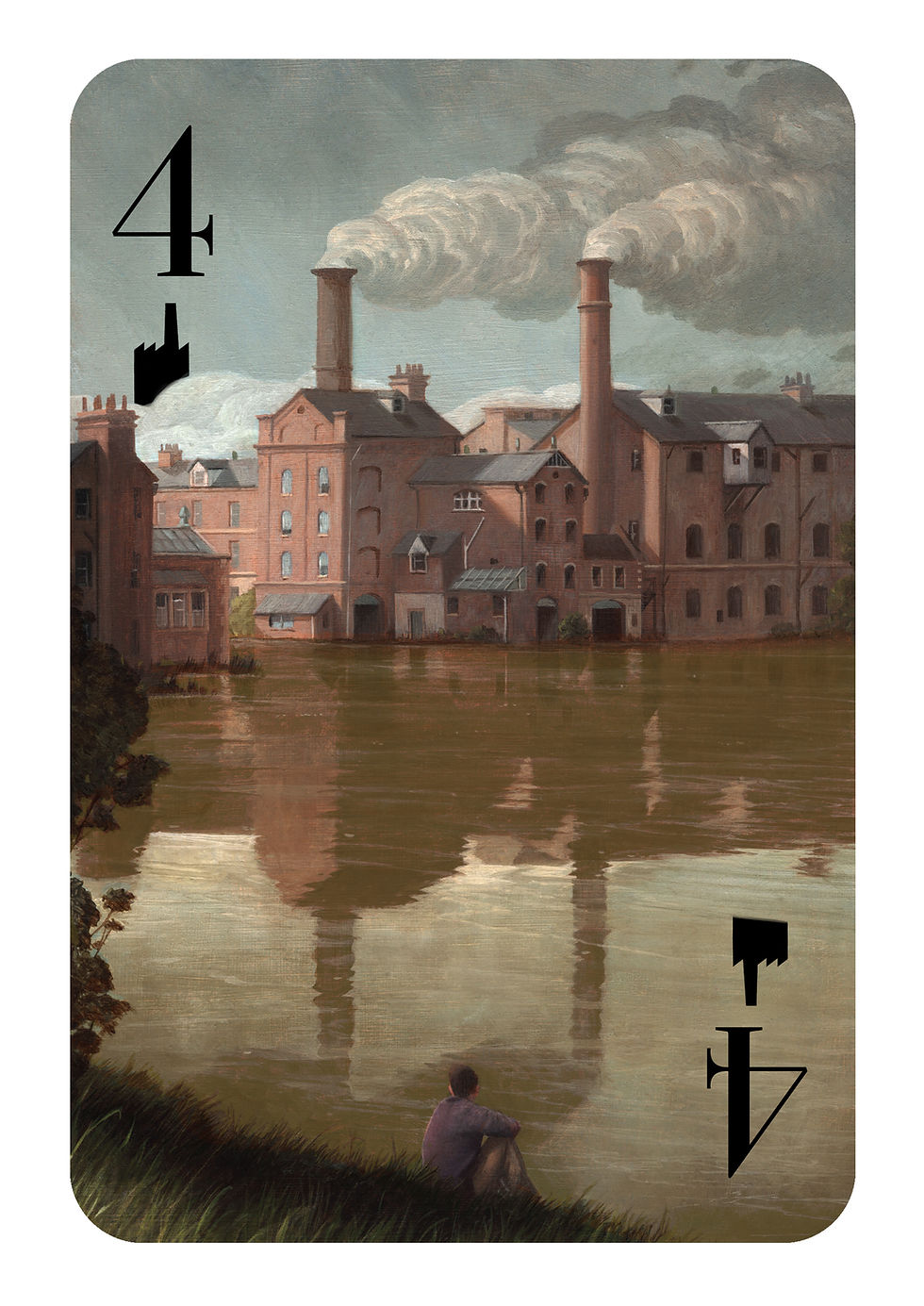 Thumbnail: The Hidden Suits: The 4 of Chimneys - Limited Edition print