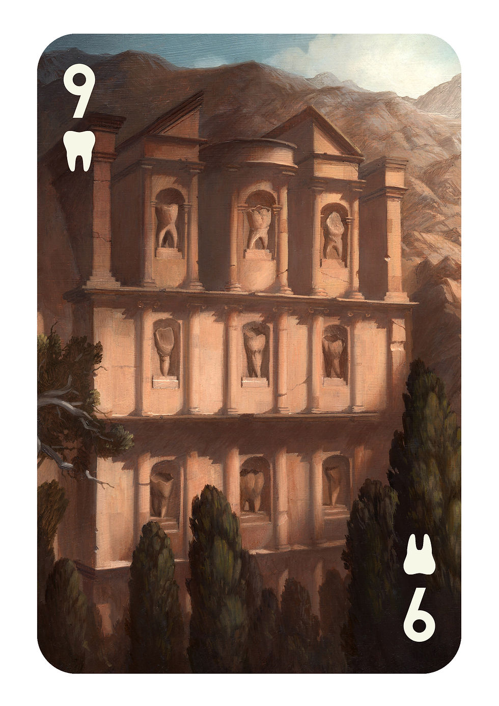 Thumbnail: The Hidden Suits: The 9 of Teeth - Limited Edition print