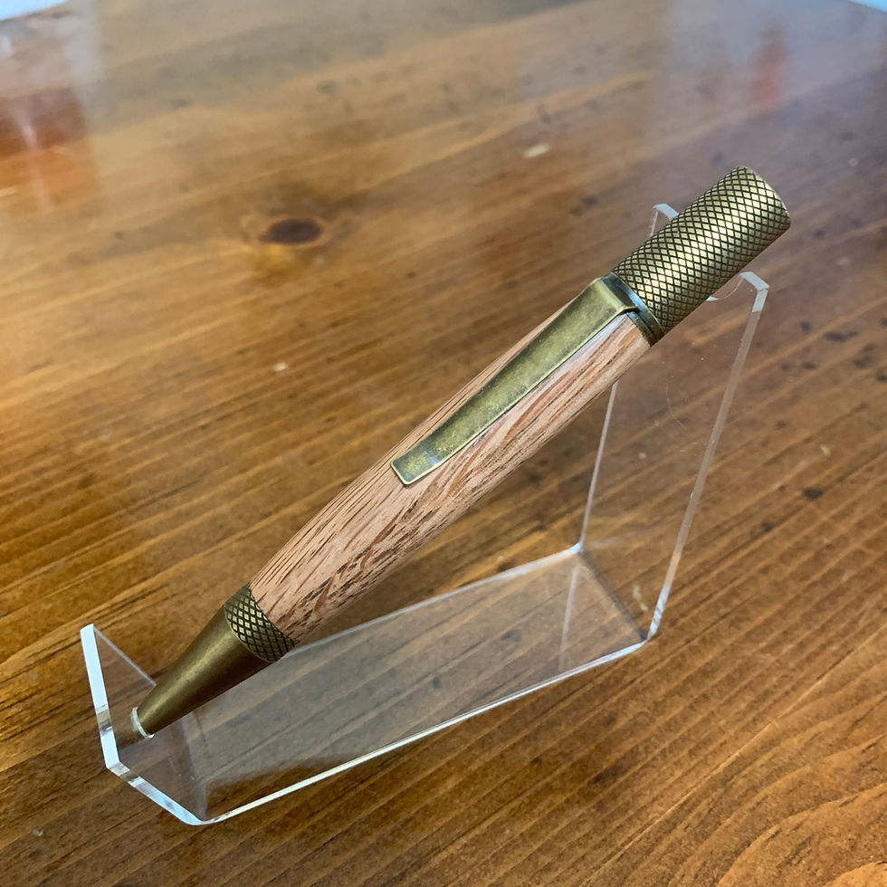 Oak Artisan Exemplar with Antique Brass Hardware with positive grips