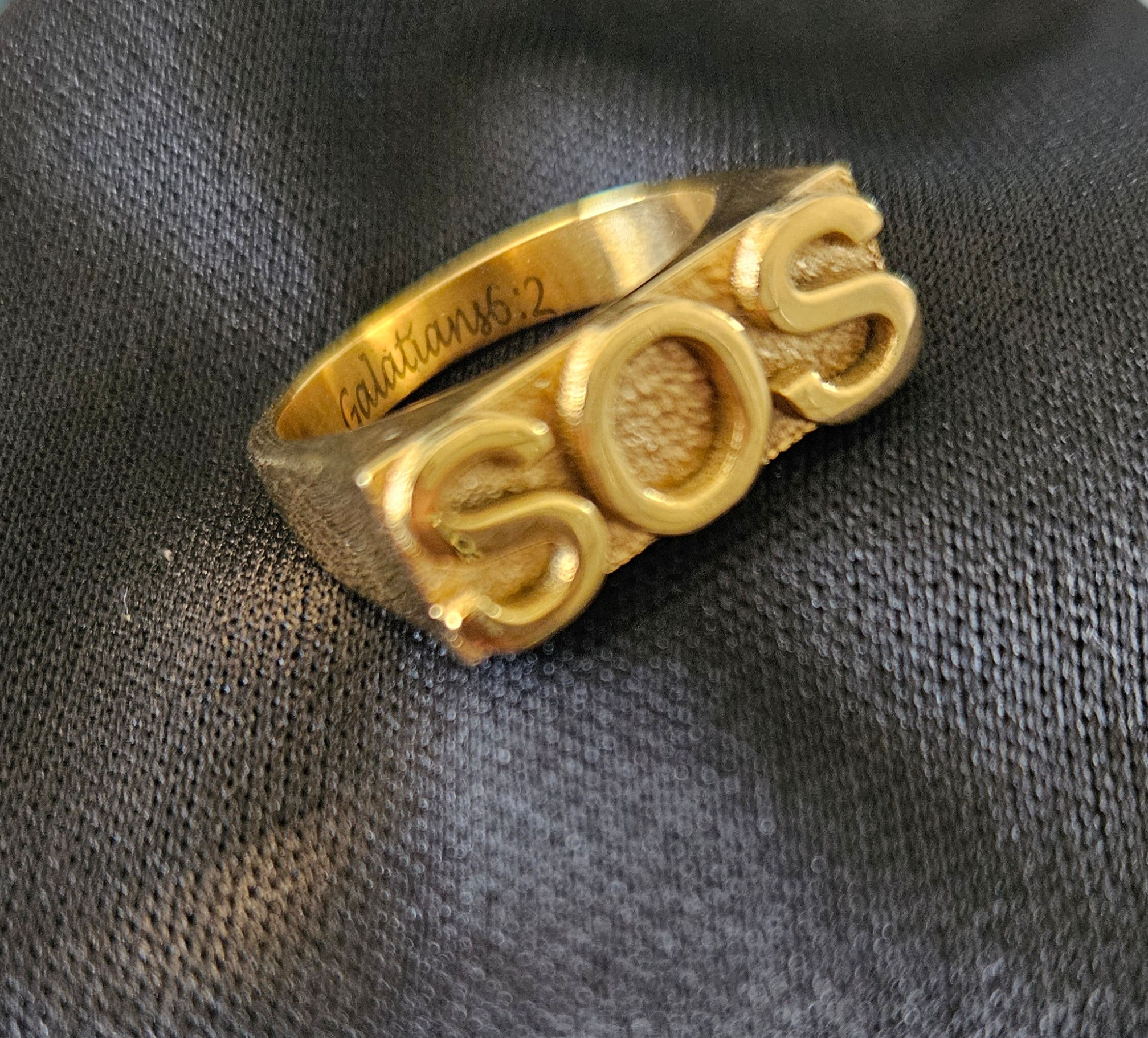 S.O.S. Monogrammed ring