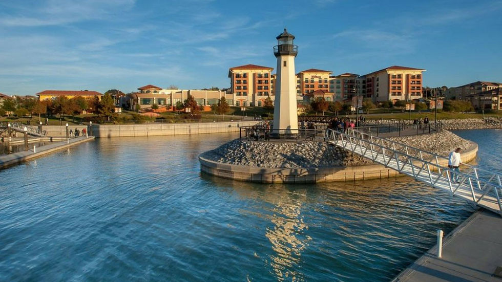 View of Lake Ray Hubbard and Rockwall Harbor.