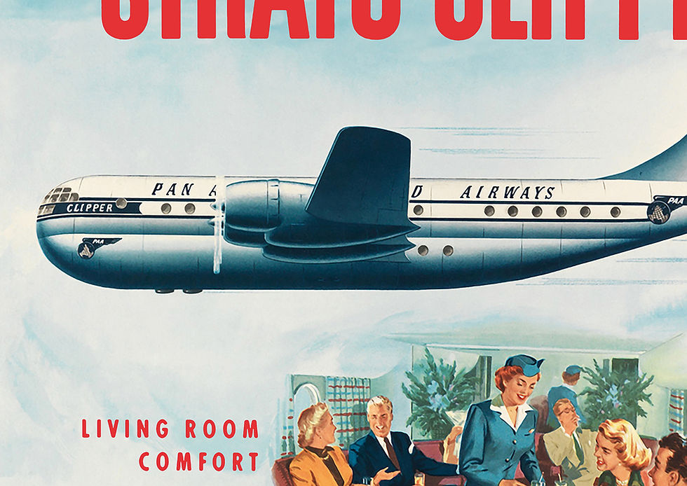 Thumbnail: Pan Am Strato Clipper 1940s Vintage-Style Advertising Poster