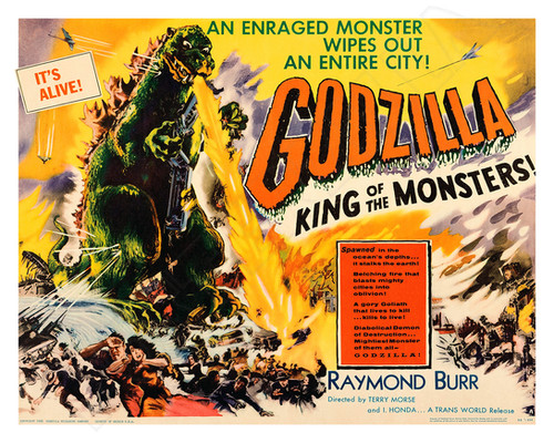 Godzilla, King of The Monsters! 1956 Vintage Japanese Movie Poster