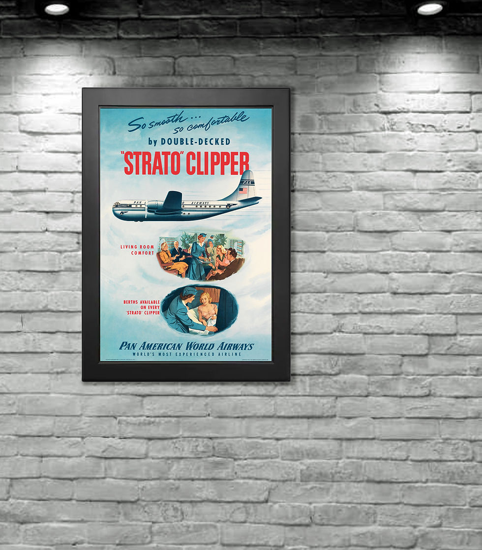 Thumbnail: Pan Am Strato Clipper 1940s Vintage-Style Advertising Poster