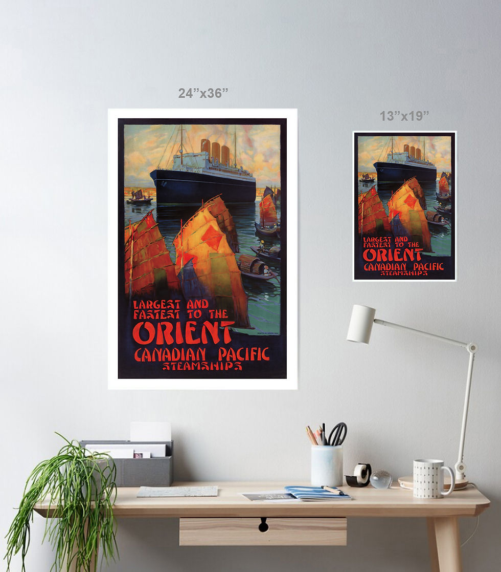 Thumbnail: The Orient, Canadian Pacific Fastest Steamships - Vintage Poster
