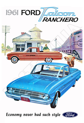 Ford Ranchero 1961 Vintage Advertising Poster | Posterzilla Posters