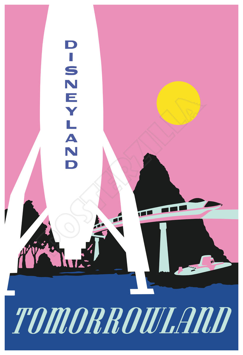 Disneyland Vintage 1966 Tomorrowland Poster