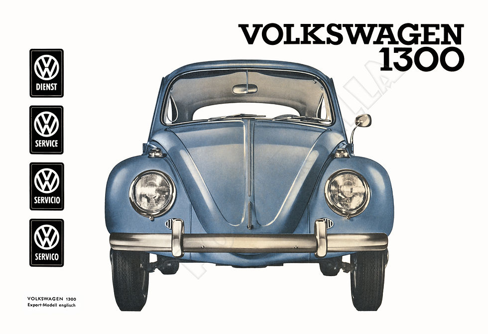 Volkswagen Beetle 1300 (VW) - Cool 1966 Vintage Poster image