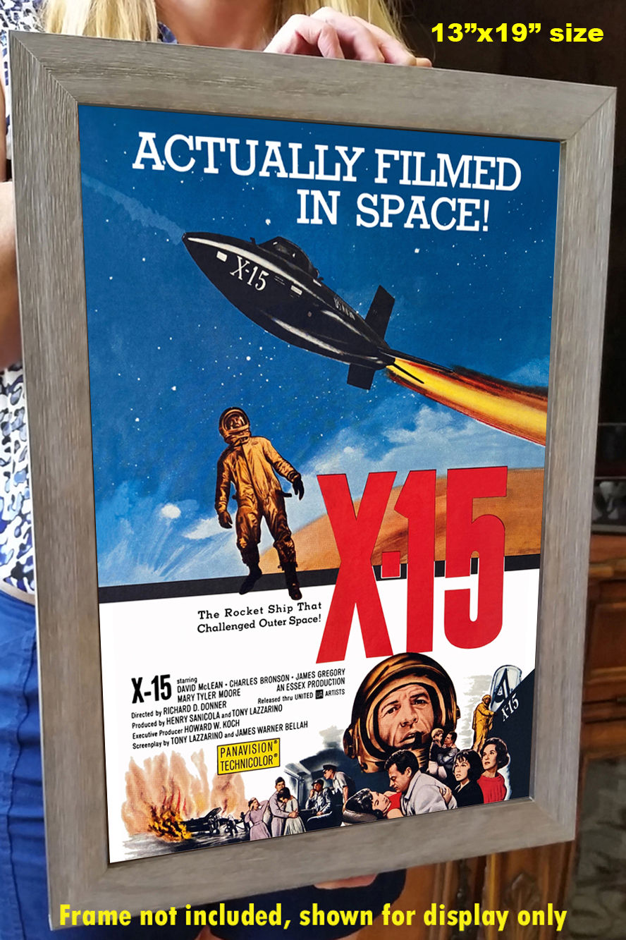X-15 Rocket-Plane Classic 1961 Movie poster image with 13x19 frame