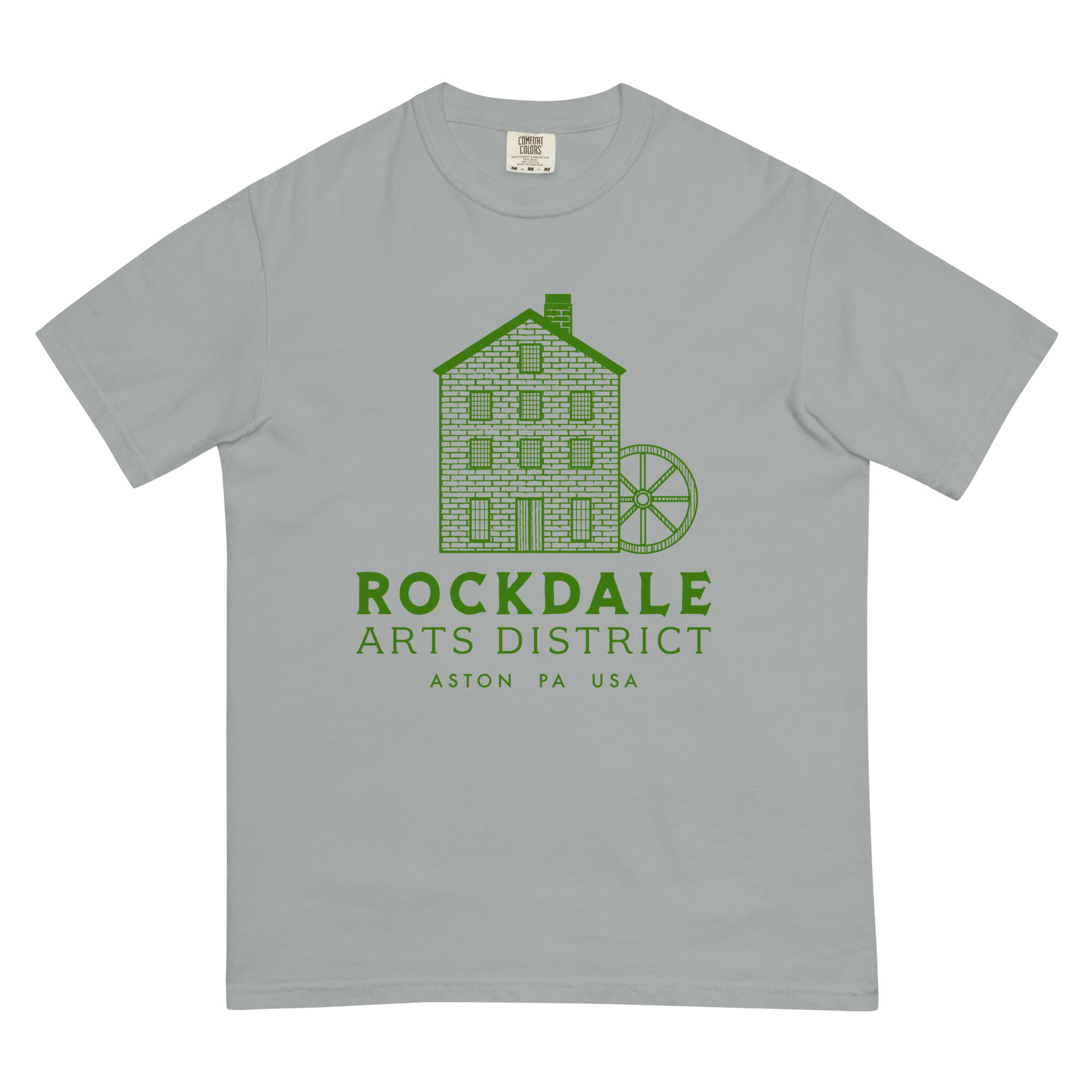 R.A.D. Unisex garment-dyed heavyweight t-shirt (Granite/Ivory/White)