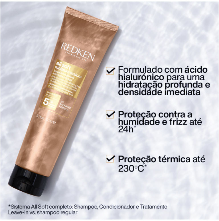 Redken Tratamento Leave-In All Soft Moisture Restore150 ml