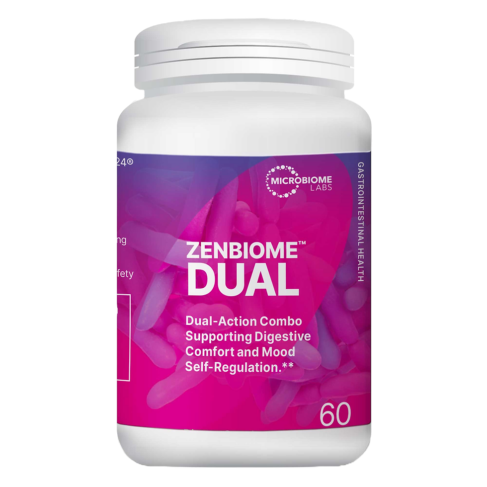 A bottle of Zenbiome Dual