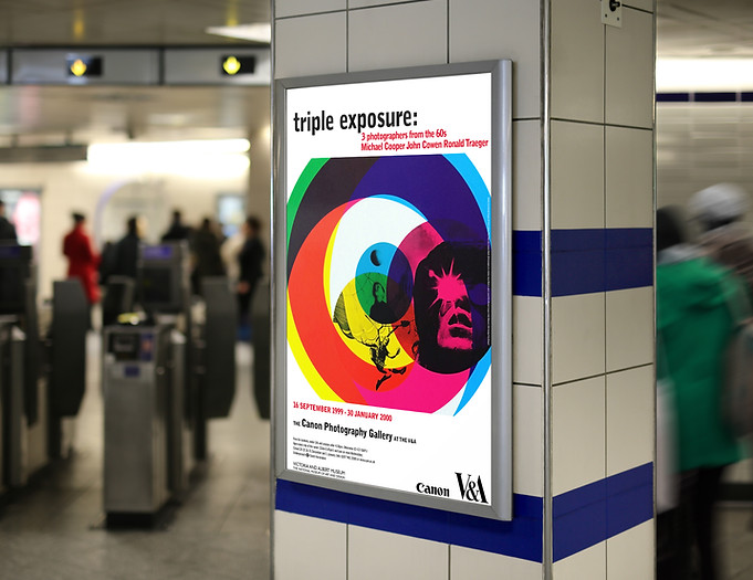 V&A Museum Triple Exposure Photographic Exhibition Poster Paul Stewart Design