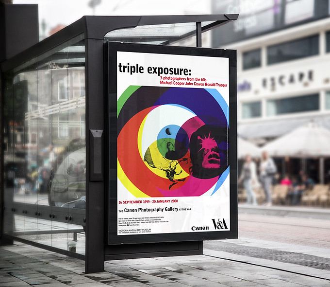 V&A Museum Triple Exposure Photographic Exhibition Poster Paul Stewart Design