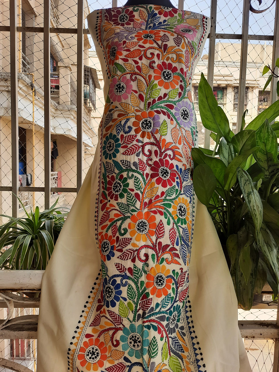 KANTHA COTTON KURTA MATERIAL
