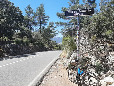 Coll de Femenia road sign
