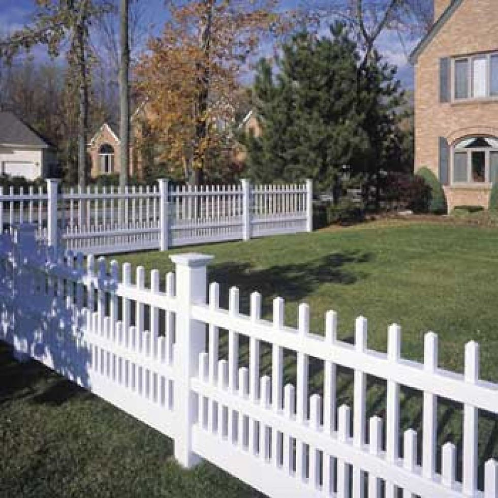 Flat Top Split Design Picket Fence