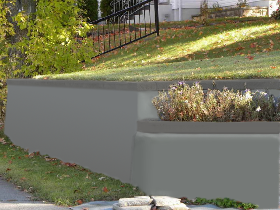 STUCCO Planter Retaining wall