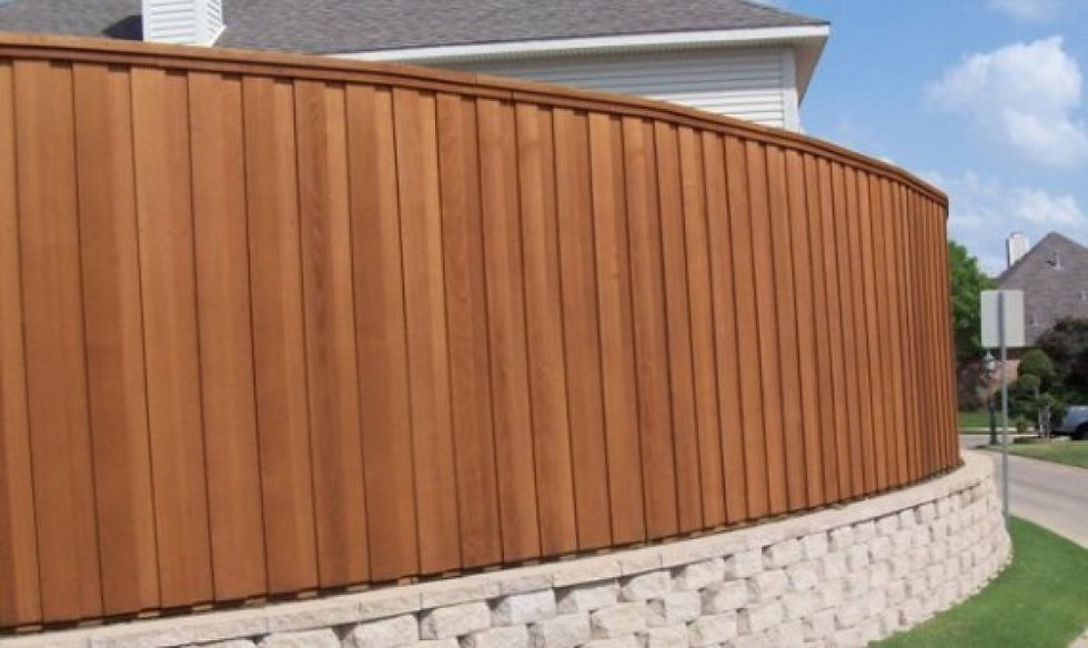 Privacy Fence Atop Cast Stone