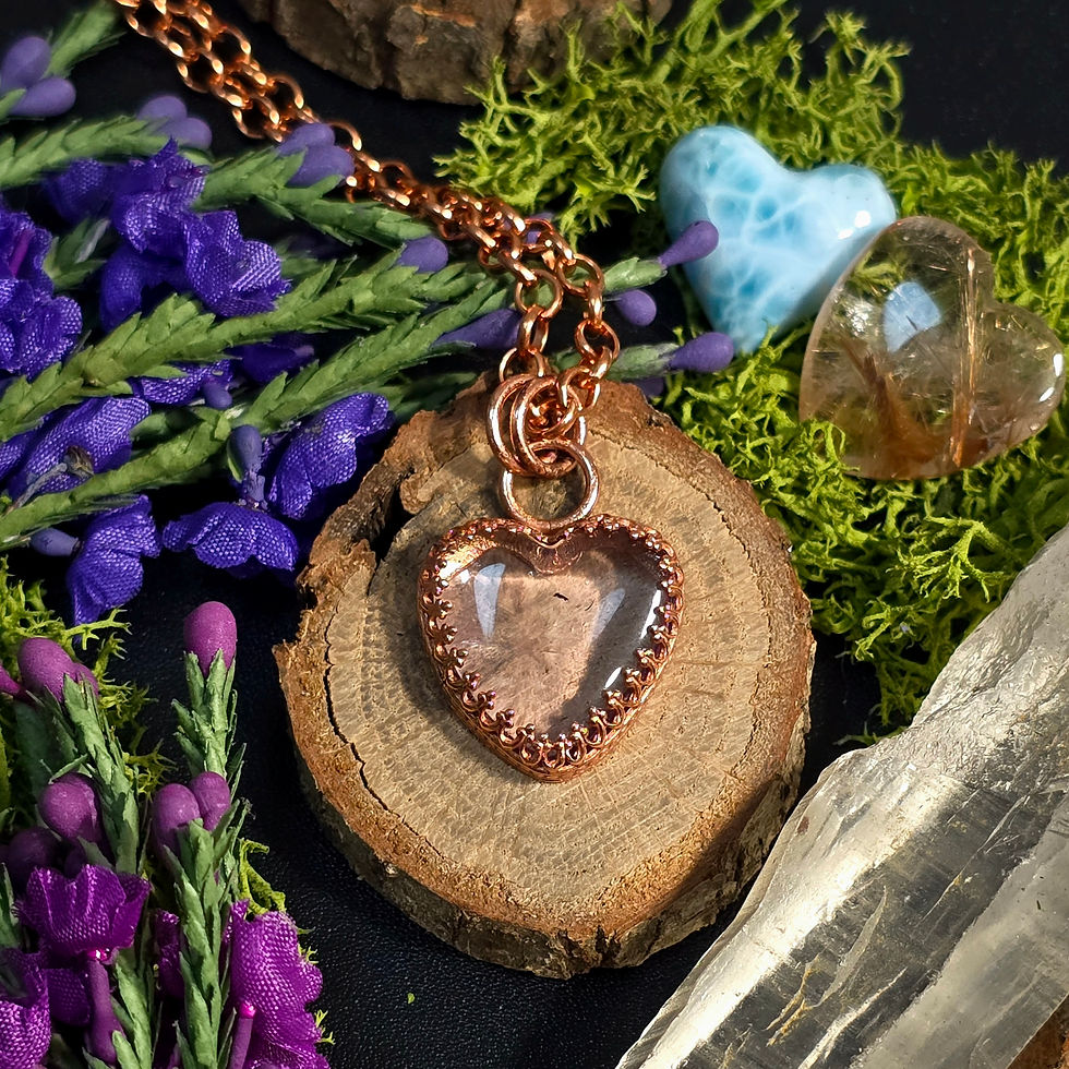 Thumbnail: Quartz with Amethyst hue • Pendant • The Hearts Collection 