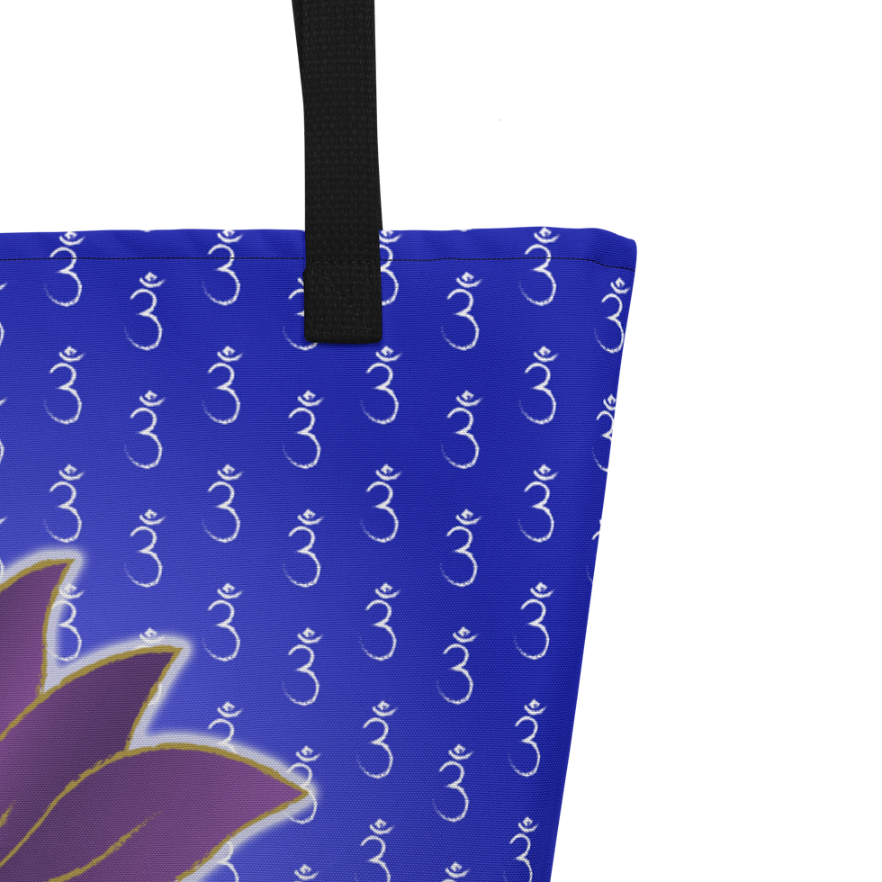 Thumbnail: 3rd Eye Flower Pansy Tote Bag with inside Pocket 16” x 20”