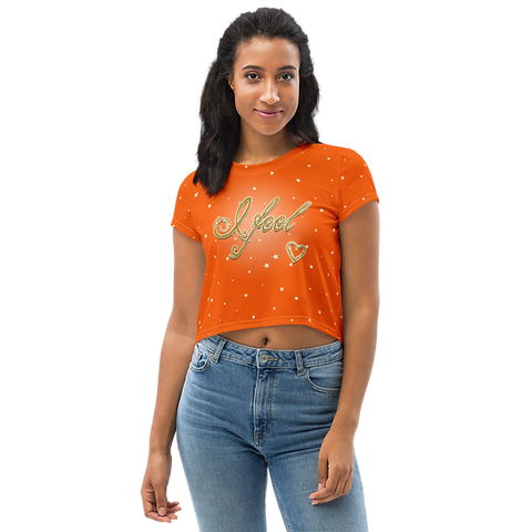 Sacral Chakra Affirmation Orange Crop Tee | The Blue Rose Studio