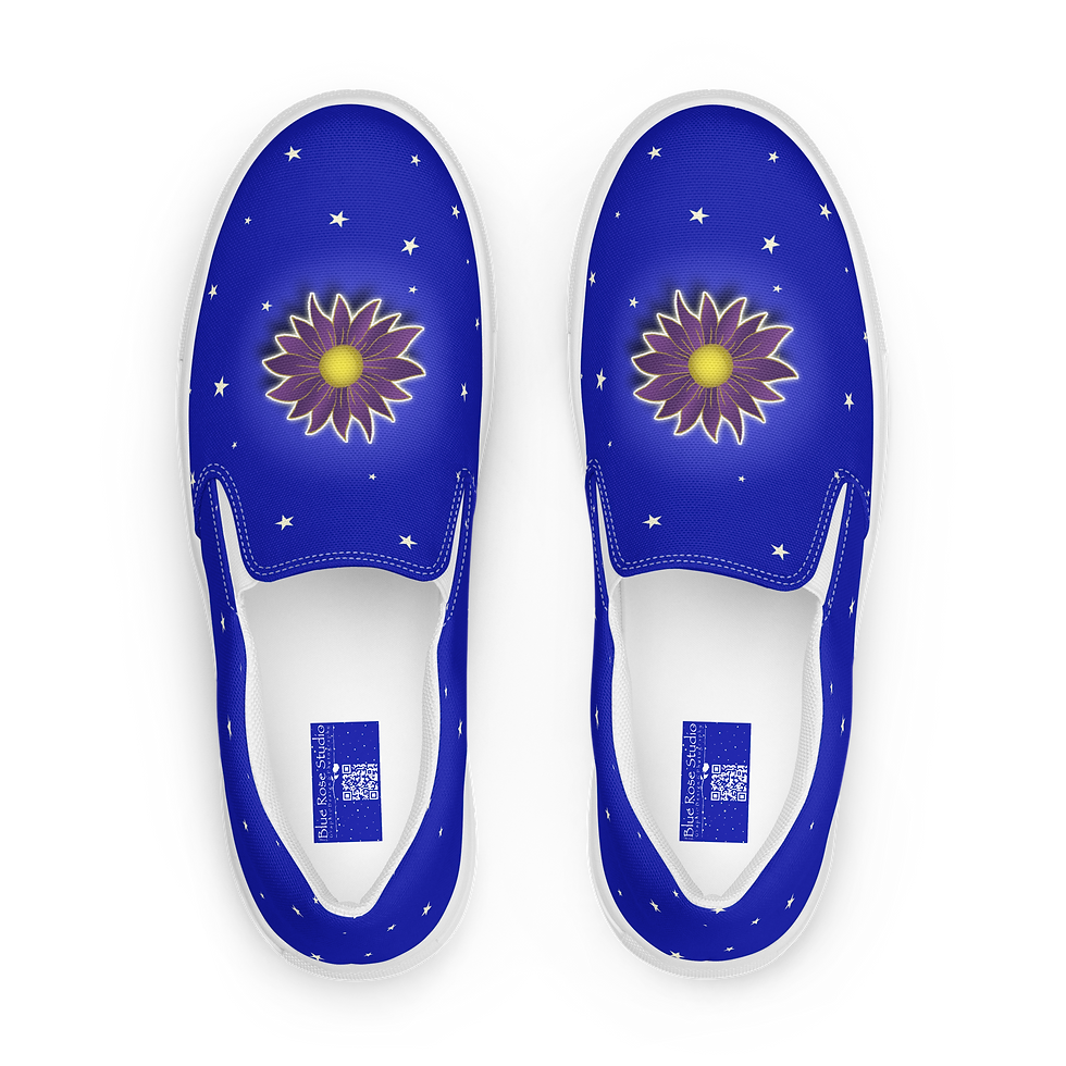 Thumbnail: Third Eye Chakra Pansy Women’s Canvas Shoes